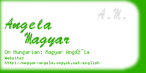 angela magyar business card